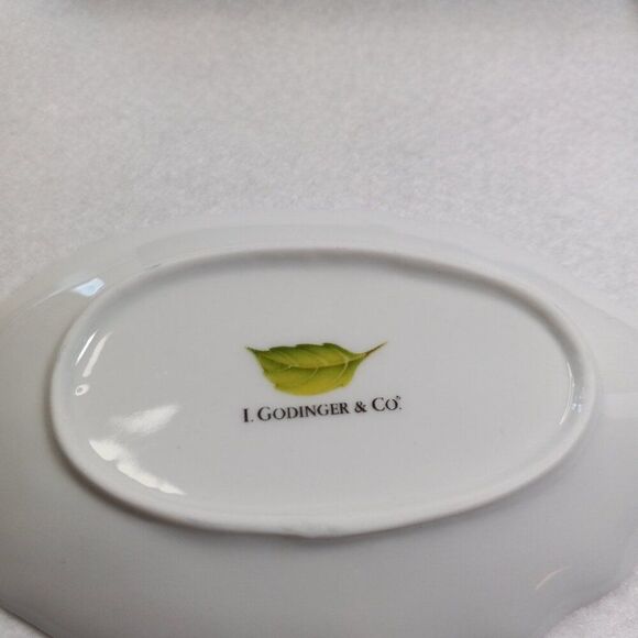Vintage I. Godinger & Co. 4756 Jardin Leaf  Dish Cottagecore Grandmacore Kitsch - Picture 2 of 7